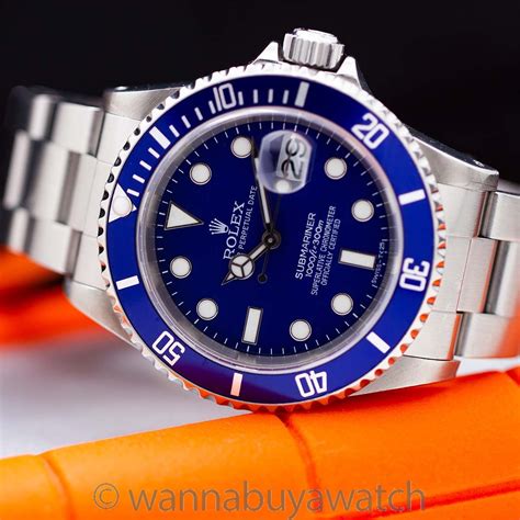 rolex submariner 16610 steel custom deep blue mens watch rolex|Rolex Submariner 16610 specs.